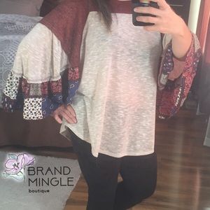OLIVIA flowy sleeve top